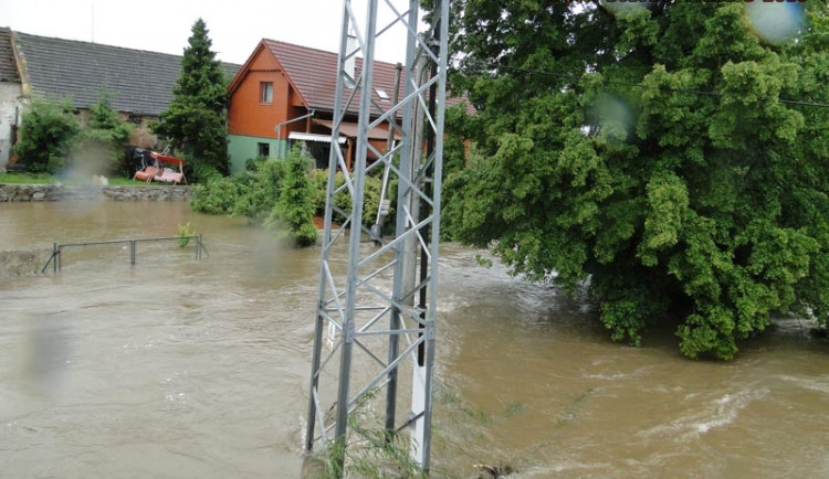 Druhý den povodní na Budějcku